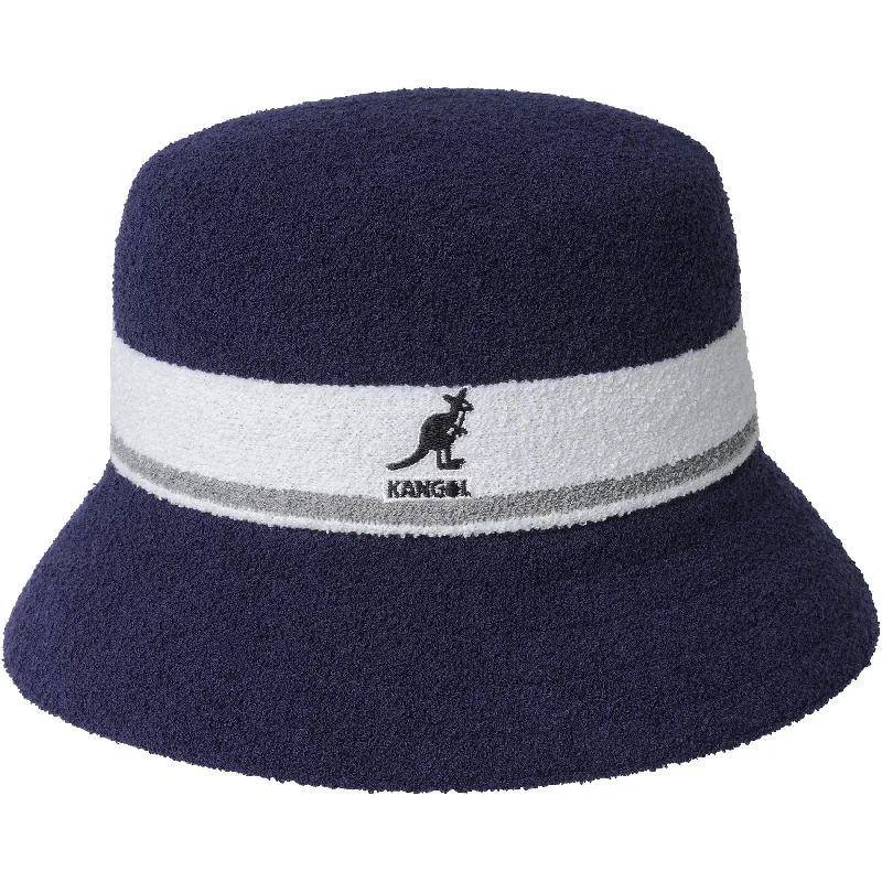 Bucket hats for keeping your head cool during outdoor fun-Kangol Bermuda Stripe Textured Bucket Hat