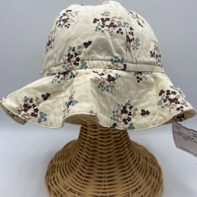 beanies for men-  Size1-2: Musli Cream w/Floral Sun Hat