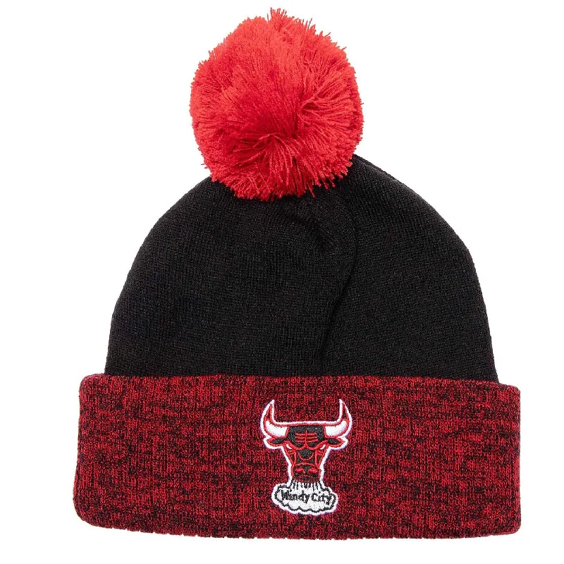 beanies for quick outdoor trips-  Chicago Bulls Two Tone Pom Beanie