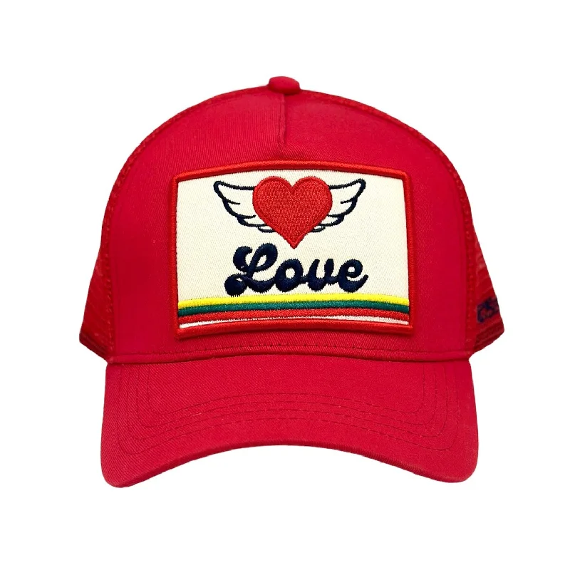 beanies for fashion-  Love Wings Trucker - Red