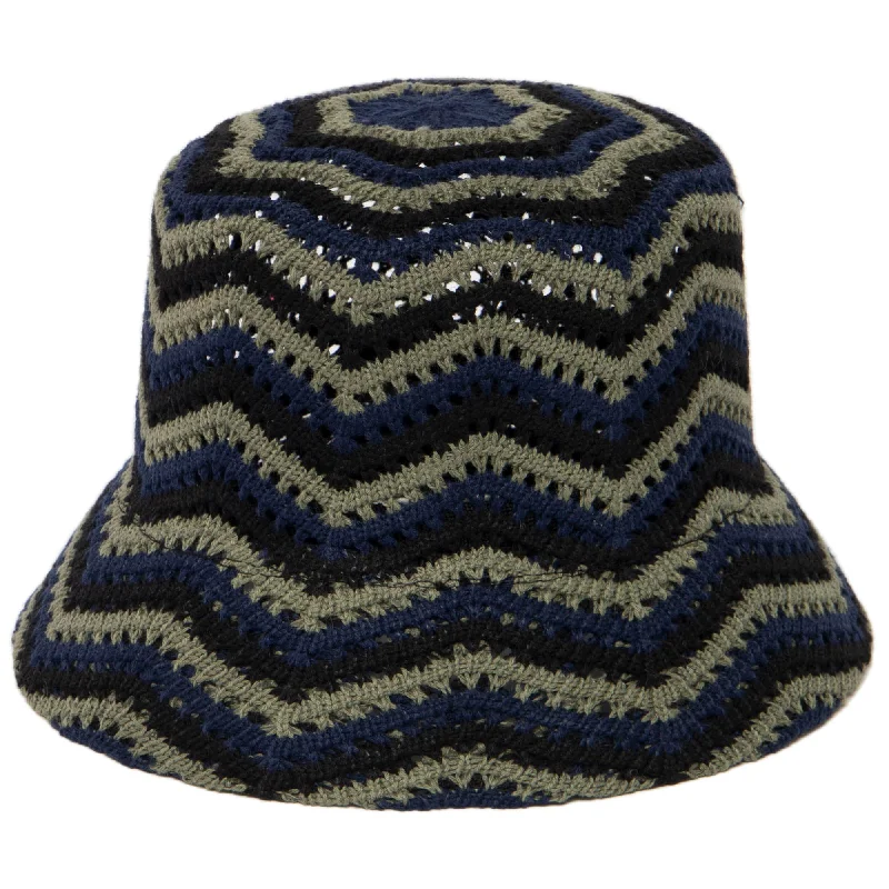 Practical bucket hats for outdoor sports-Dolly - Chevron Weave Bucket Hat