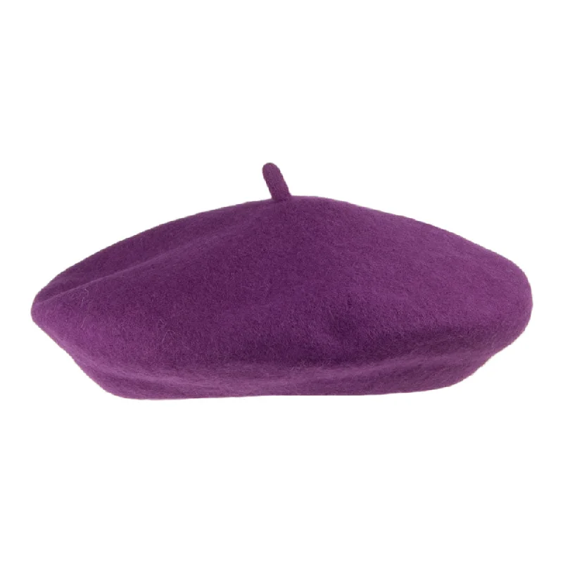 women's fedora hats for everyday fashion-Wool Beret - Purple