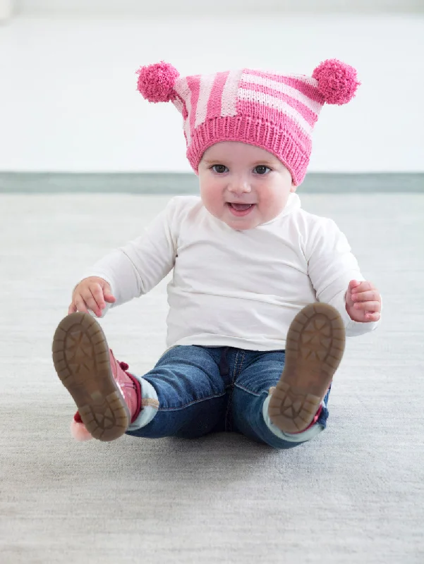 beanies for hiking-  Sweet Striped Hat (Knit)