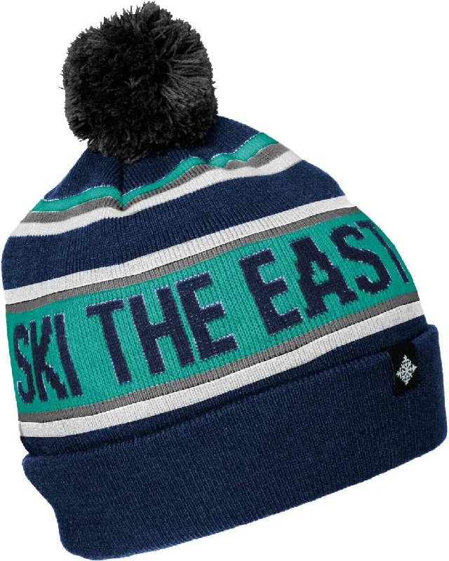 beanies for long flights-  Ski The East Youth Tailgater Pom Beanie