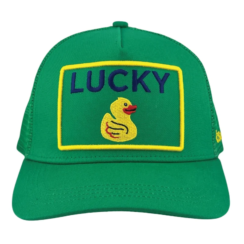 cute beanies-  Lucky Duck Trucker - Green