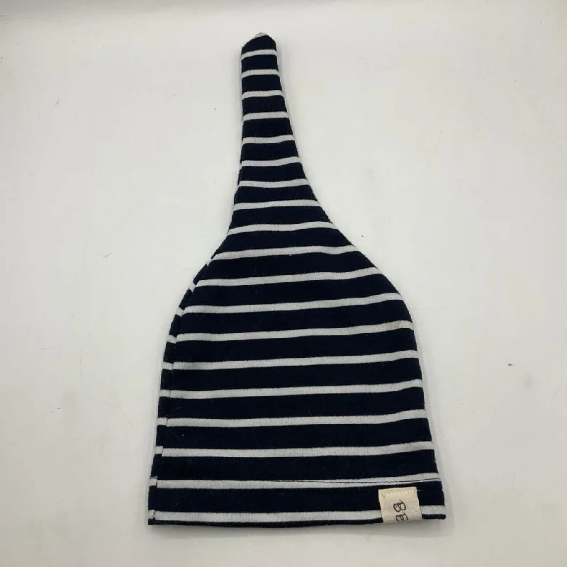 beanies for scenic winter walks-  Size XSL: BBPIG Blue/White Striped Baby Hat