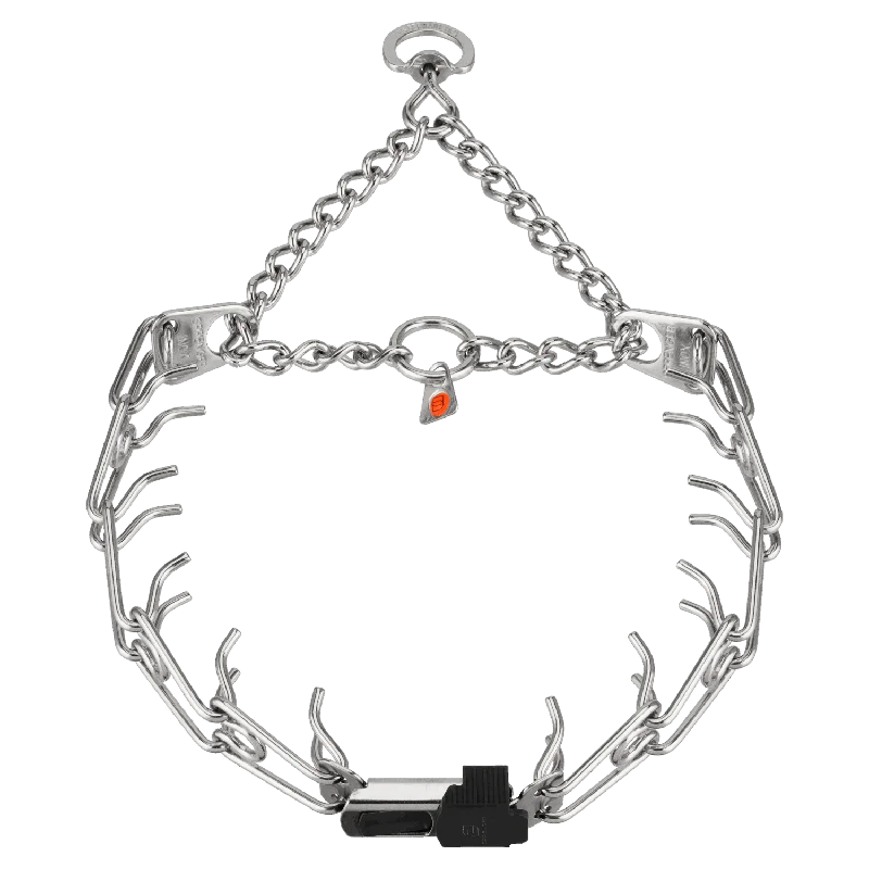 beanies for fashion-  Sprenger Stainless Steel Prong Collar, click lock, chain, swivel ring