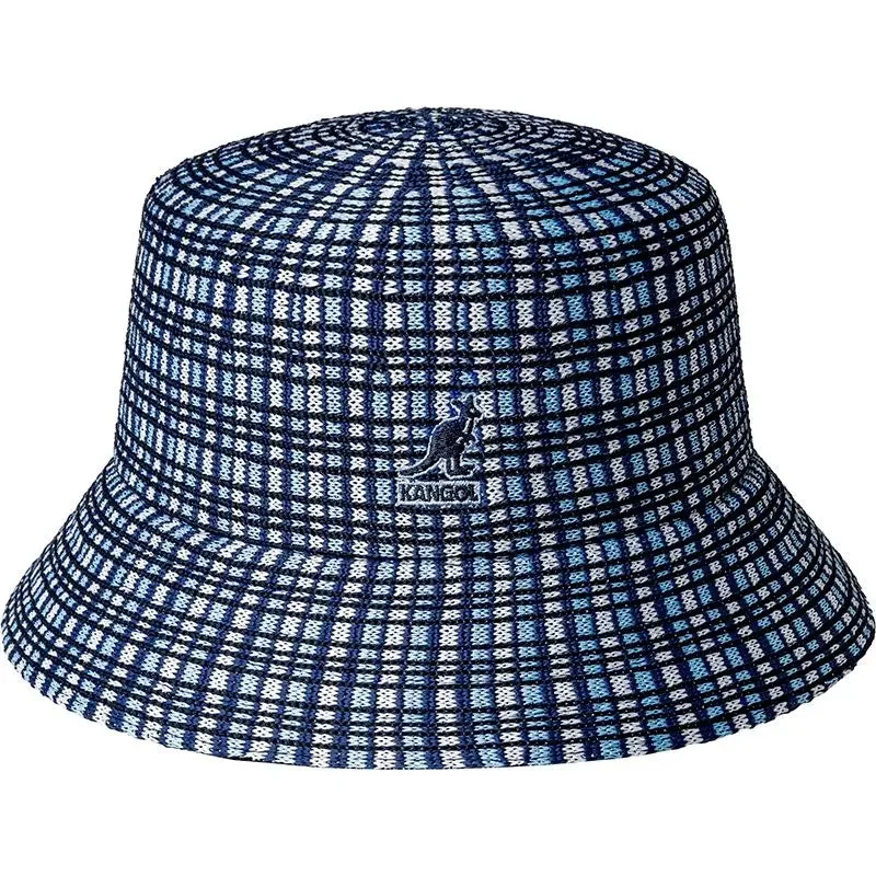 Bucket hats with customized embroidery for personalization-Kangol Tropic Prep Plaid Bucket Hat