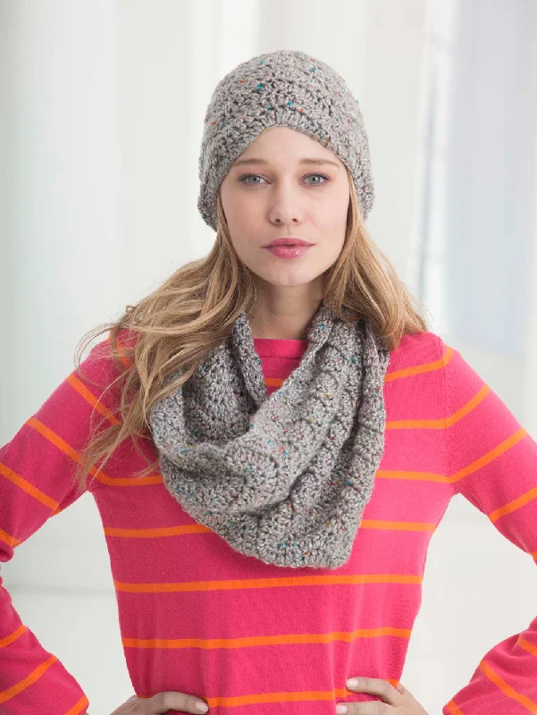 beanies for winter fashion-  Wave Pattern Hat And Cowl Pattern (Crochet)