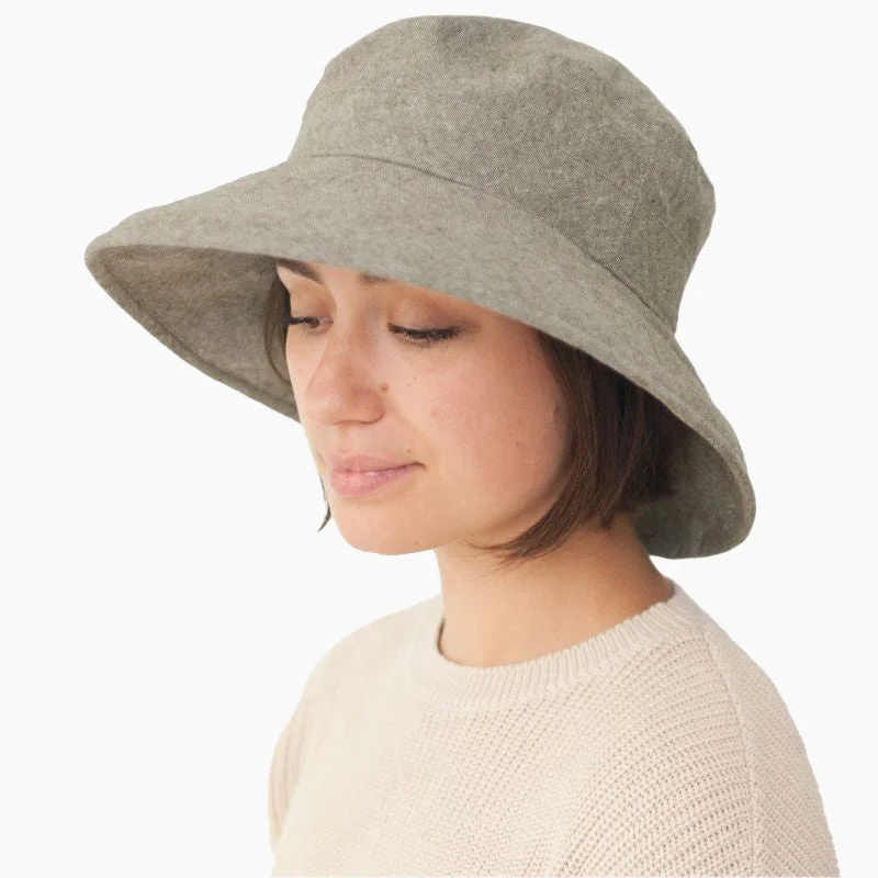 beanies for fashion accessories-  Linen Canvas Sun Protection Garden Hat