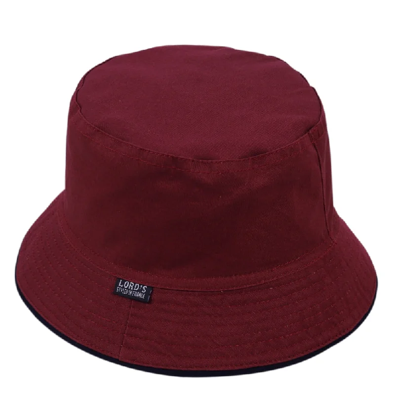 Bucket hats for a cool beachside look-100% Cotton Bucket Hat Reversible Soild Color