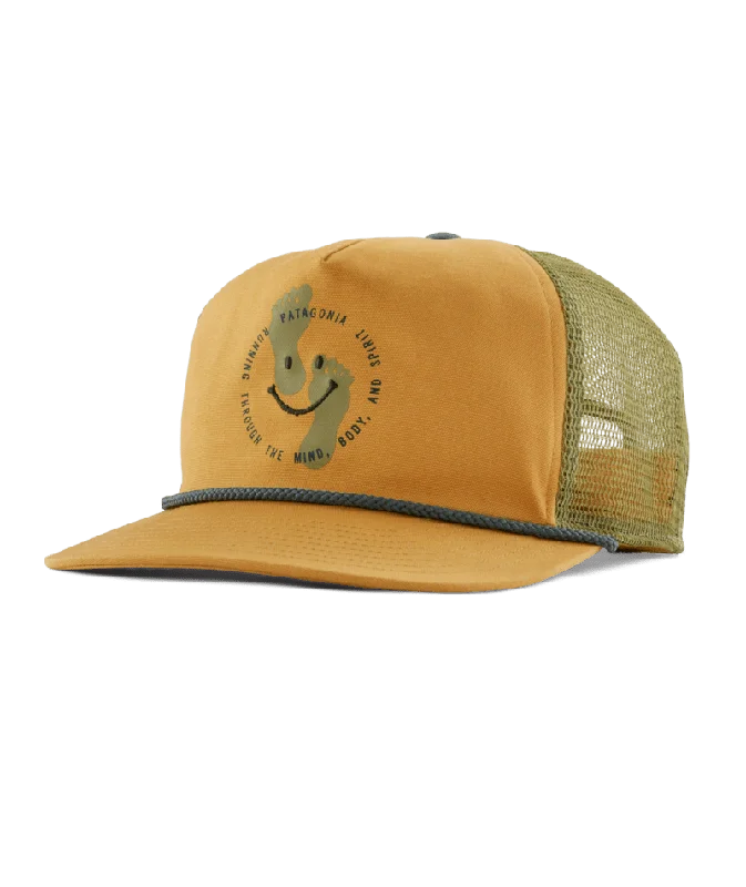 beanies with soft and warm fabric-  Patagonia Airfarer Hat-Spirit Toes: Pufferfish Gold