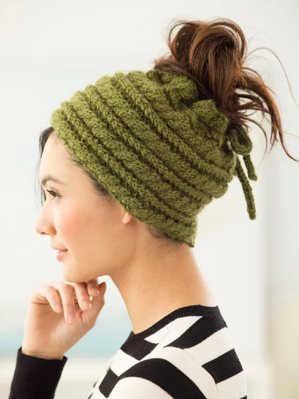 comfortable beanies-  Bun Hat (Knit)