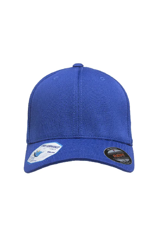 Men's hats for fall season trends-mens hats stylishly functional-Flexfit Mens Cool & Dry Moisture Wicking Stretch Fit Hat - Royal Blue