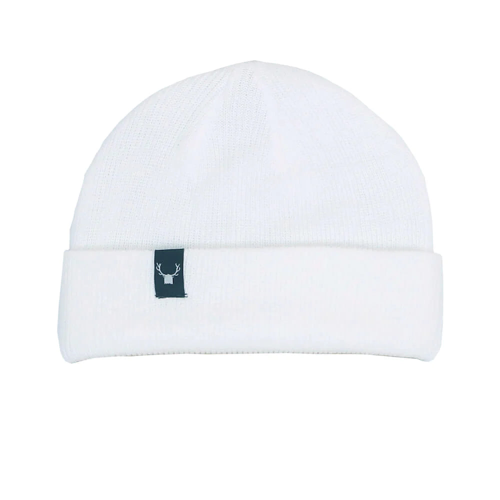 beanies with neutral colors-  I Ride Sideways - PIP BEANIE - White