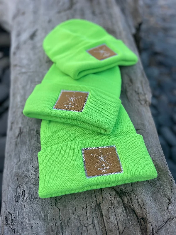 beanies for rainy weather-  Moss AK Starfish Co. Beanie