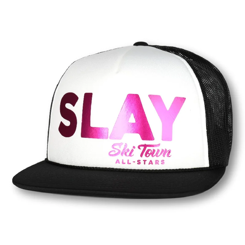 BLACK/WHITE/BLACK W/ METALLIC PINK LOGO LOGO