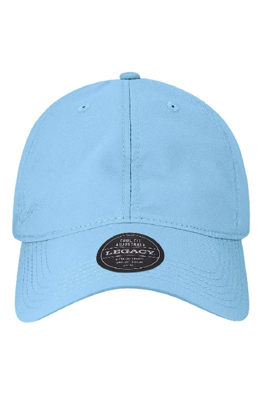 Men's hats for winter fashion layering-mens hats with adventure-ready features-Legacy Mens Cool Fit Moisture Wicking Adjustable Hat - Light Blue