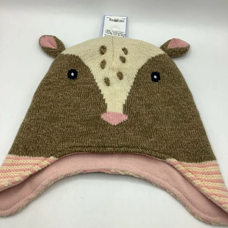 beanies for fashion-conscious individuals-  Size M: Mini Boden Knitted Deer Fleece Lined Winter Hat