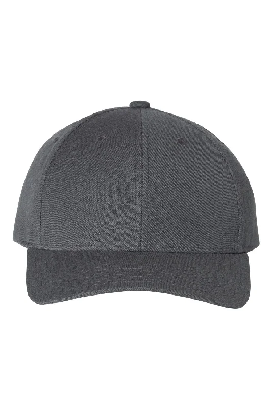 Men's hats for stylish winter trips-mens hats for casual get-togethers-Yupoong Mens Premium Curved Visor Snapback Hat - Dark Grey