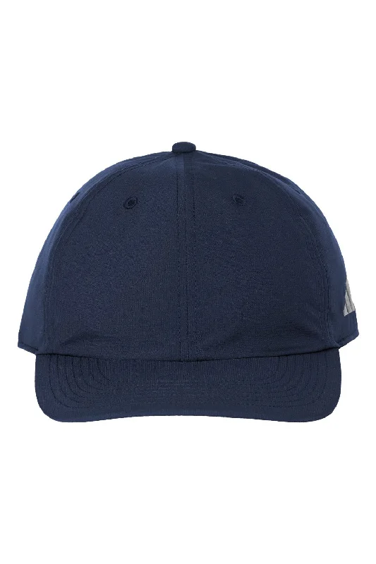 Men's hats for working outdoors-mens hats functional and stylish-Adidas Mens Sustainable Performance Max Moisture Wicking Snapback Hat - Collegiate Navy Blue