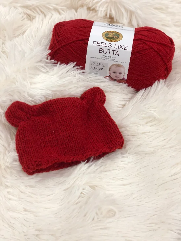 slouchy beanies-  Preemie Knit Hat With Ears