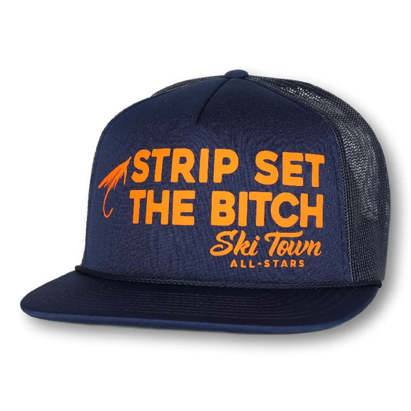 beanies for a cozy look-  Strip Set The Bitch