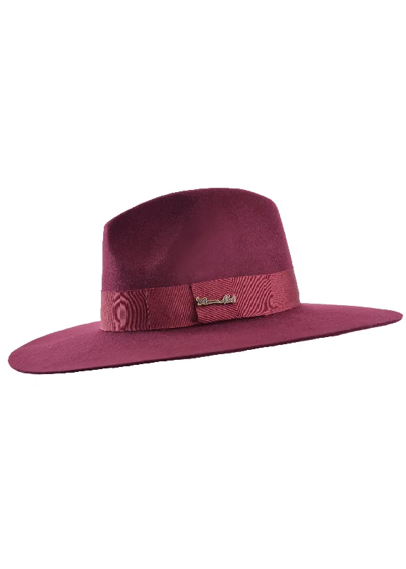 women's festival sun hats for ultimate protection-Thomas Cook Augusta Wool Felt Hat - Wine - TCP1909HAT