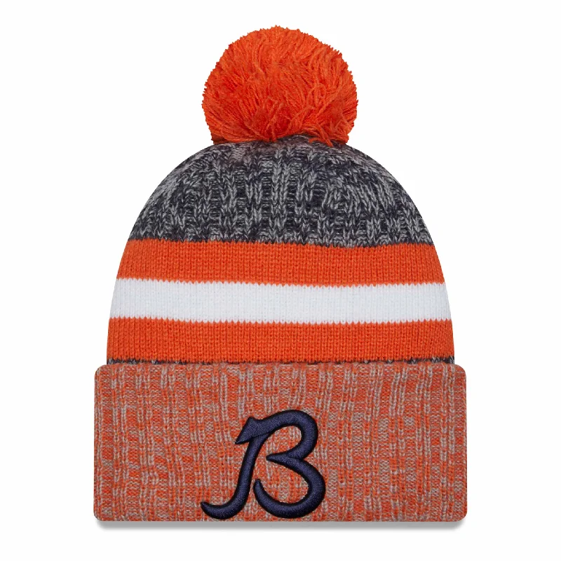 beanies for winter road trips-  Chicago Bears 2023 Sideline "B" Knit Hat