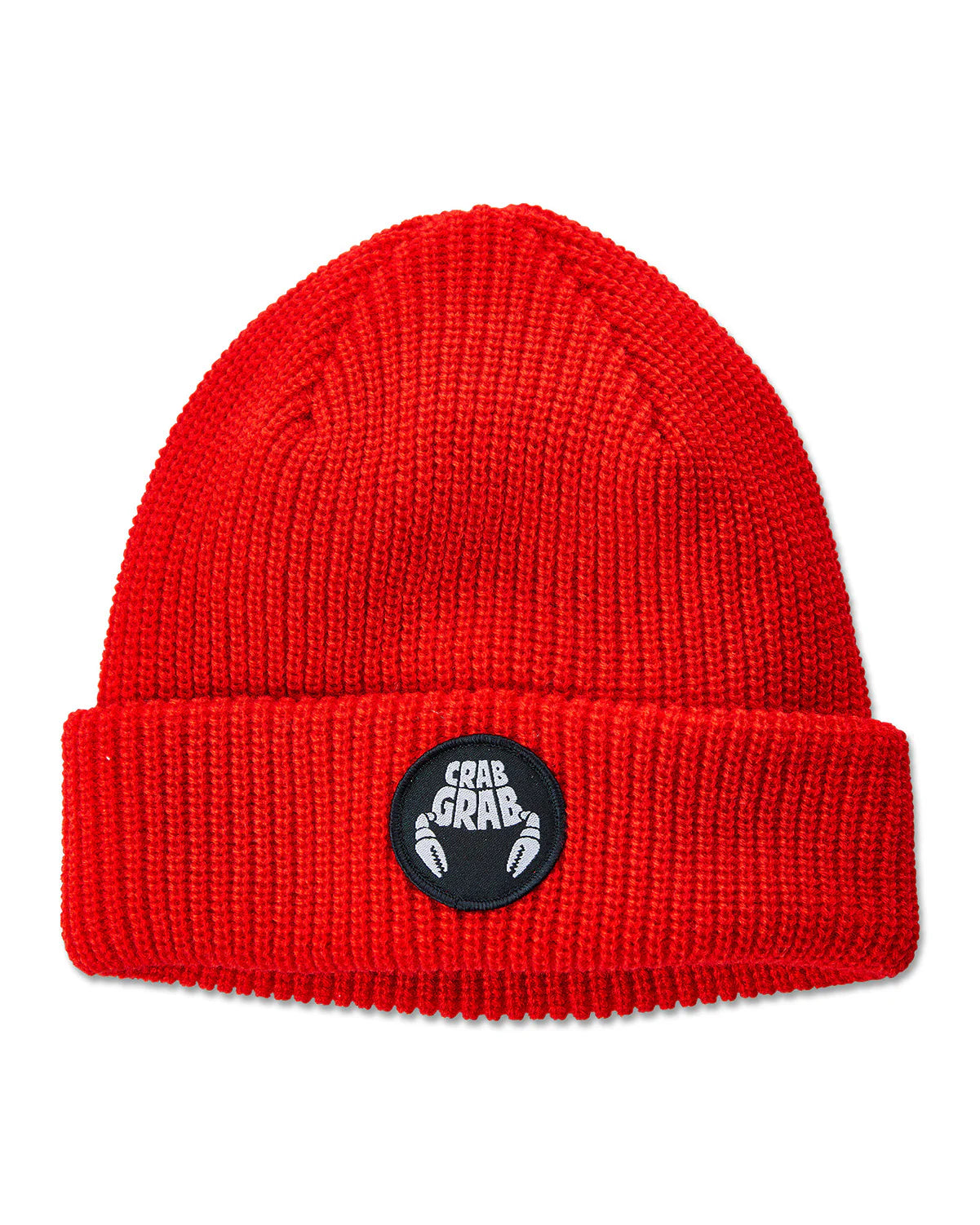 beanies for trips to the mountains-  Crab Grab Patch Beanie - Red