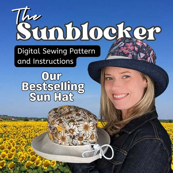 beanies for family style-  Sunblocker, our bestselling sun hat, sewing pattern and instructions, digital format