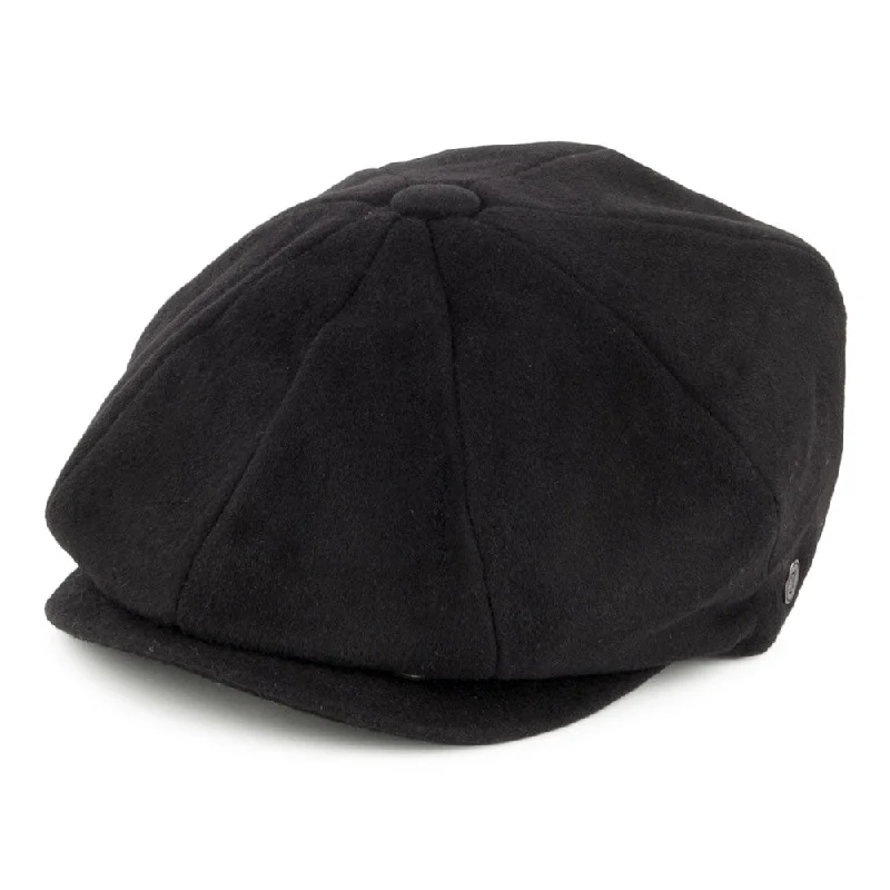 women's retro-style hats for a vintage touch-Pure Wool Harlem Newsboy Cap Black Wholesale Pack