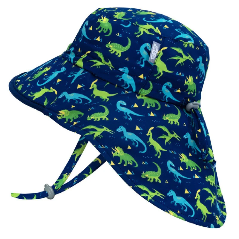 knitted beanies-  Size L (2-5 years): Jan & Jul Aqua Dry Adventure Hat - Dinoland