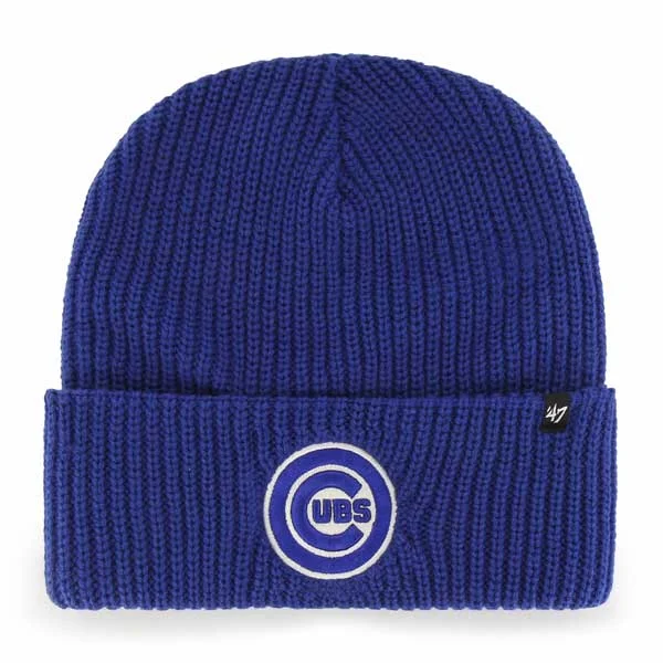 beanies for fashion-forward looks-  Chicago Cubs Royal Upper Cut Cuffed Knit Hat