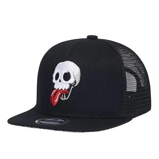 Baseball caps for summer fashion-Men's Hip-hop Summer Skull Baseball Cap