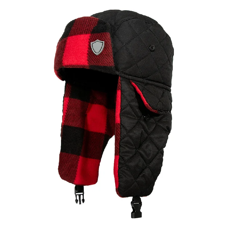 beanies for travel-  Trapper Hat | Pilot | Lumberjack Red PreOrder