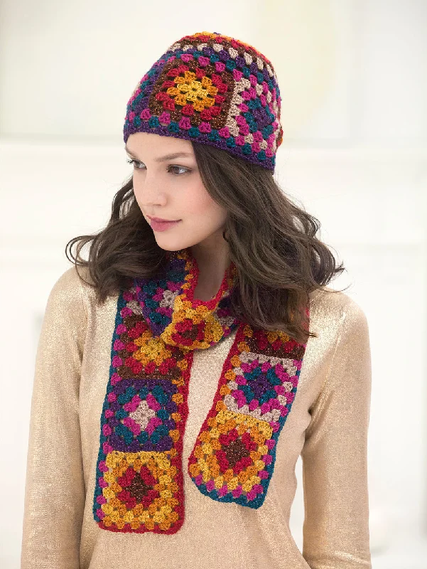 beanies for urban explorers-  Granny Square Scarf And Hat (Crochet)