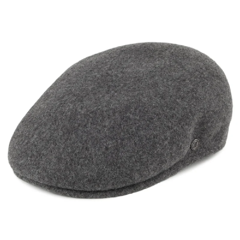 women's chic woolen berets for stylish winter looks-Classic Wool Flat Cap - Charcoal