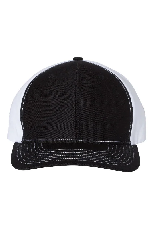 Men's hats for mountain adventures-mens hats stylish accessories-Richardson Mens Twill Back Snapback Trucker Hat - Black/White