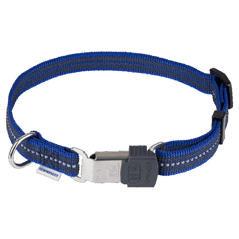 beanies for running-  Sprenger Adjustable Collar Reflecting Blue