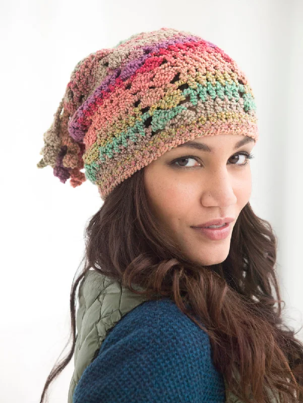 beanies for warmth on the go-  Easy Eyelet Hat (Crochet)