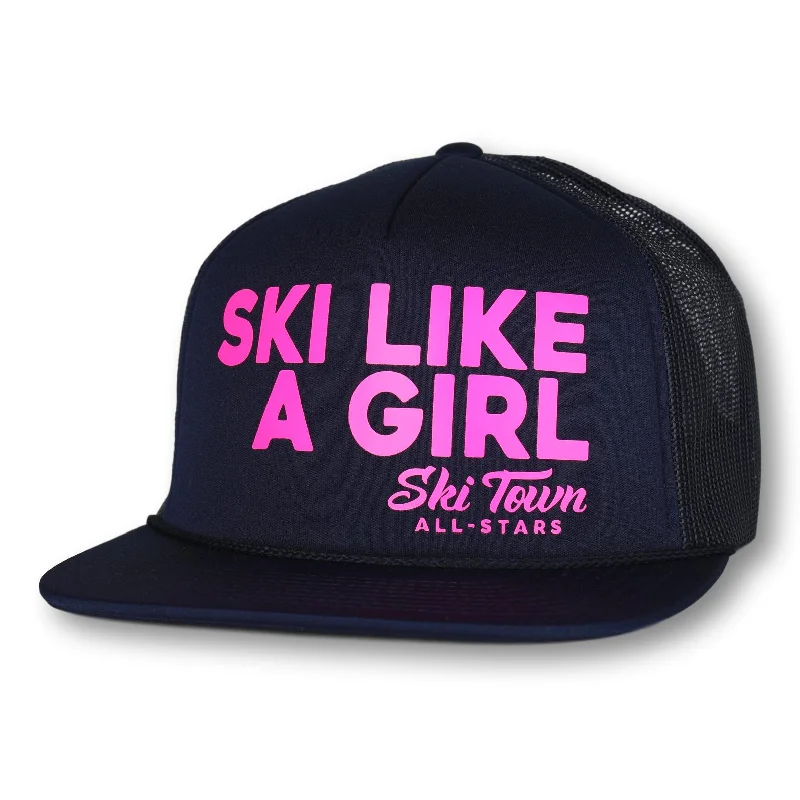 beanies for stylish winter-  SKI LIKE A GIRL