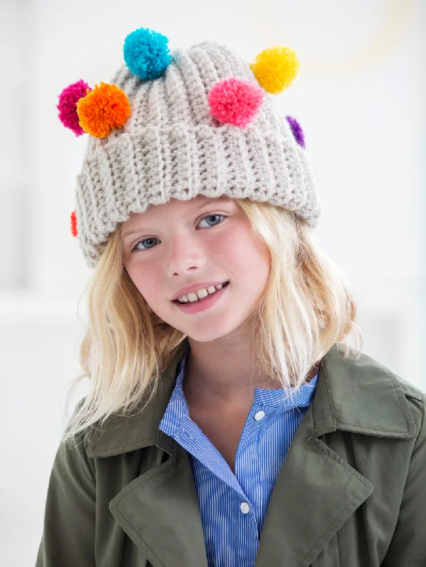 beanies for chilly weather-  Plainfield Pom-Pom Hat (Crochet)