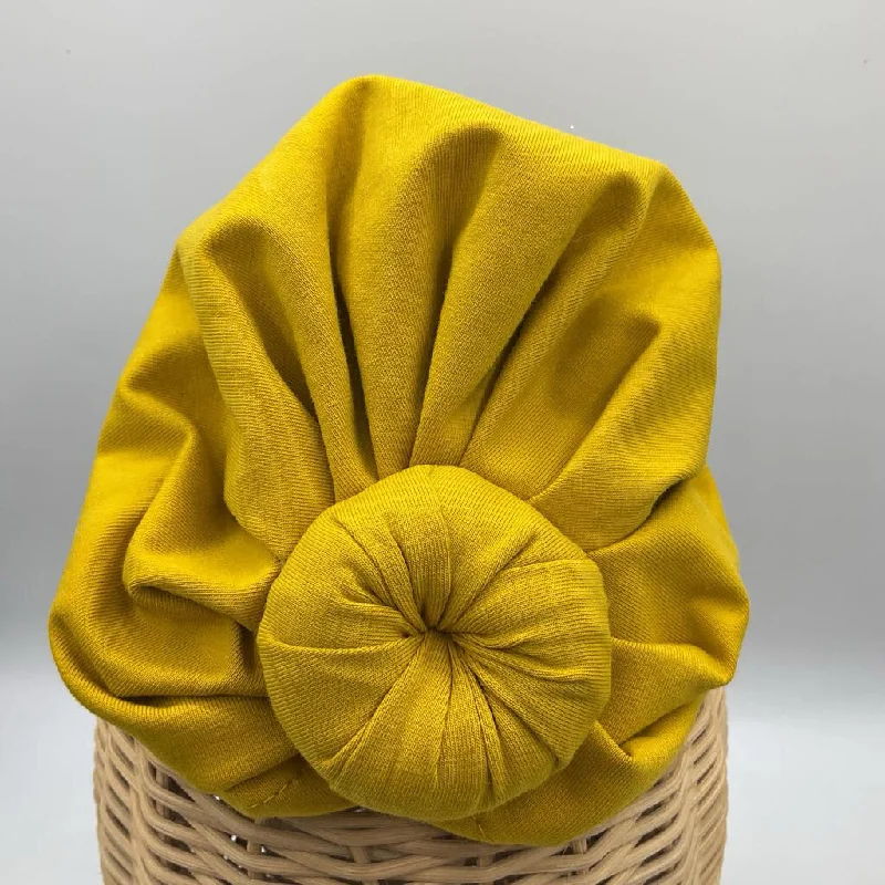 beanies for trips to the mountains-  Size S: Aarin & Co Yellow Baby Hat