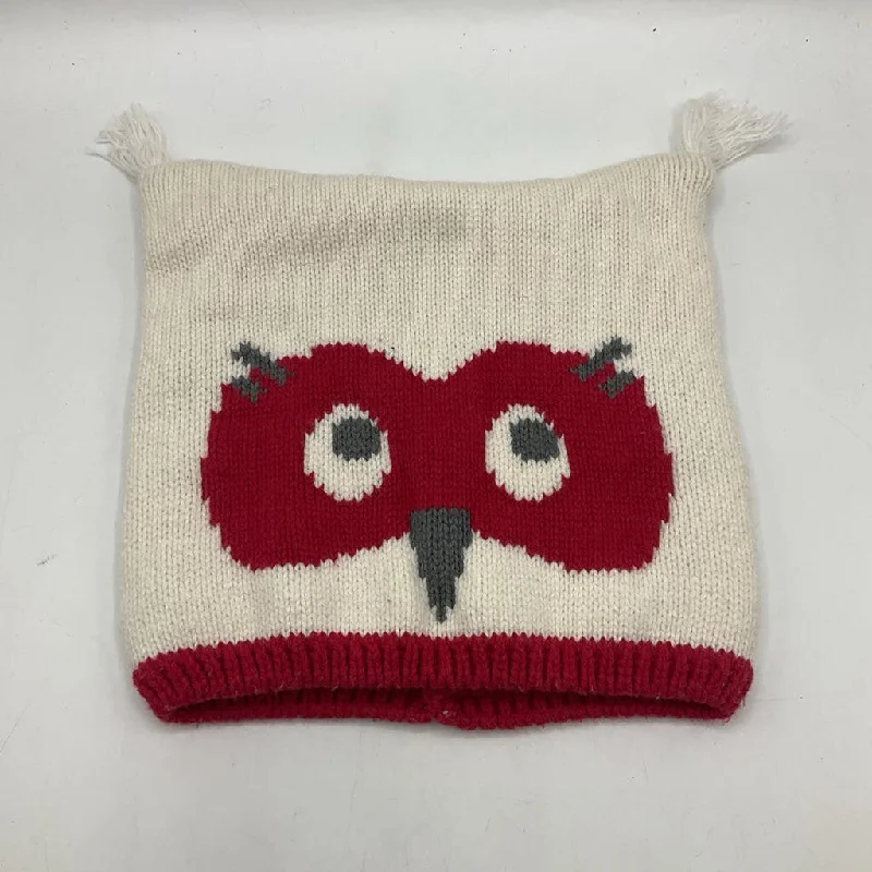 beanies with different textures-  Size S: Pottery Barn White/Red Owl Knitted Winter Hat