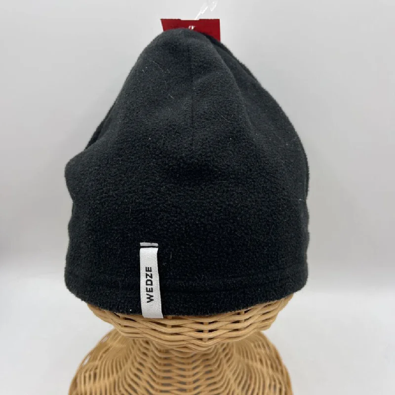 beanies with minimalist designs-  Size OS: Wedze Black Fleece Winter Hat