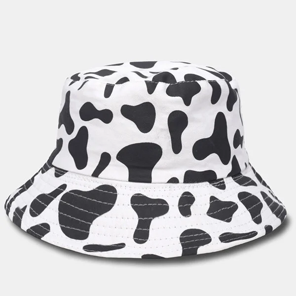 Bucket hats for stylish casual outfits-Unisex Funky Dairy Cow Bucket Hat