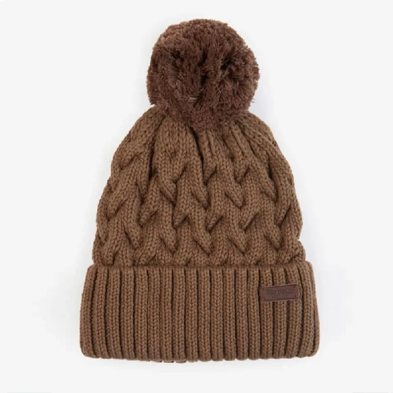 beanies with trendy pompom-  Gainford Cable Beanie Fossil