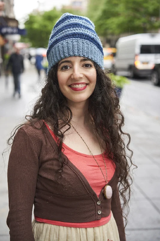 beanies for cozy and cute outfits-  Shaded Stripes Hat (Crochet)