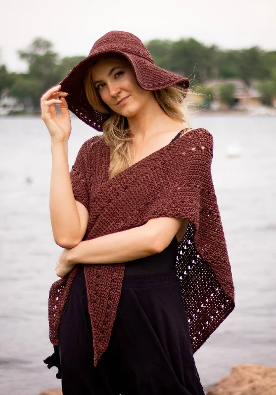 beanies for work-  Crochet Kit - Seaside Shawl & Sun Hat